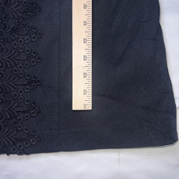 Boden Dress Sheath US Size 6R Black Sleeveless Front Lace Detail Lined Classic - Picture 8 of 14